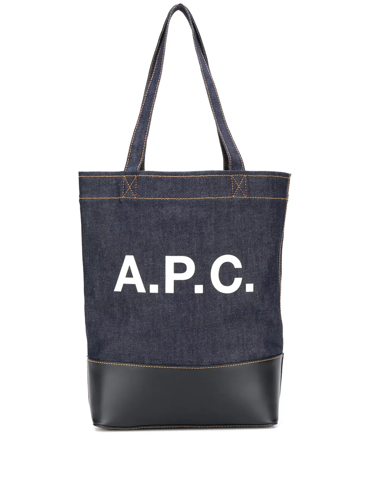 A.P.C. ロゴプリント デニム トート - ブルー - 画像1