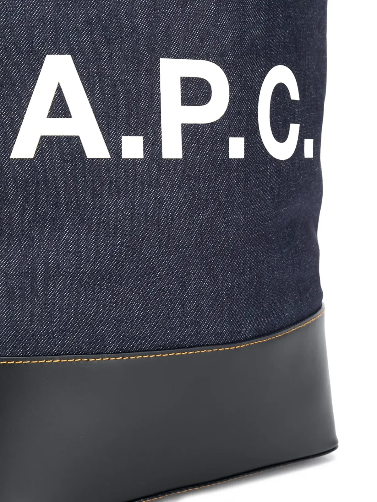 A.P.C. ロゴプリント デニム トート - ブルー - 画像4