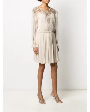 Alberta Ferretti 長袖シアーチェストパネルドレス - サムネイル3