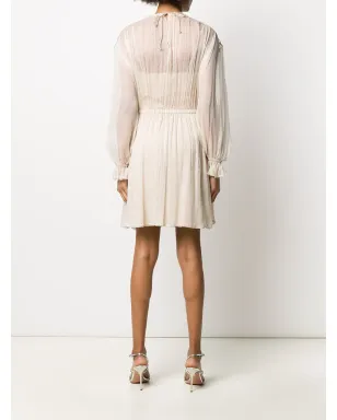 Alberta Ferretti 長袖シアーチェストパネルドレス - サムネイル4