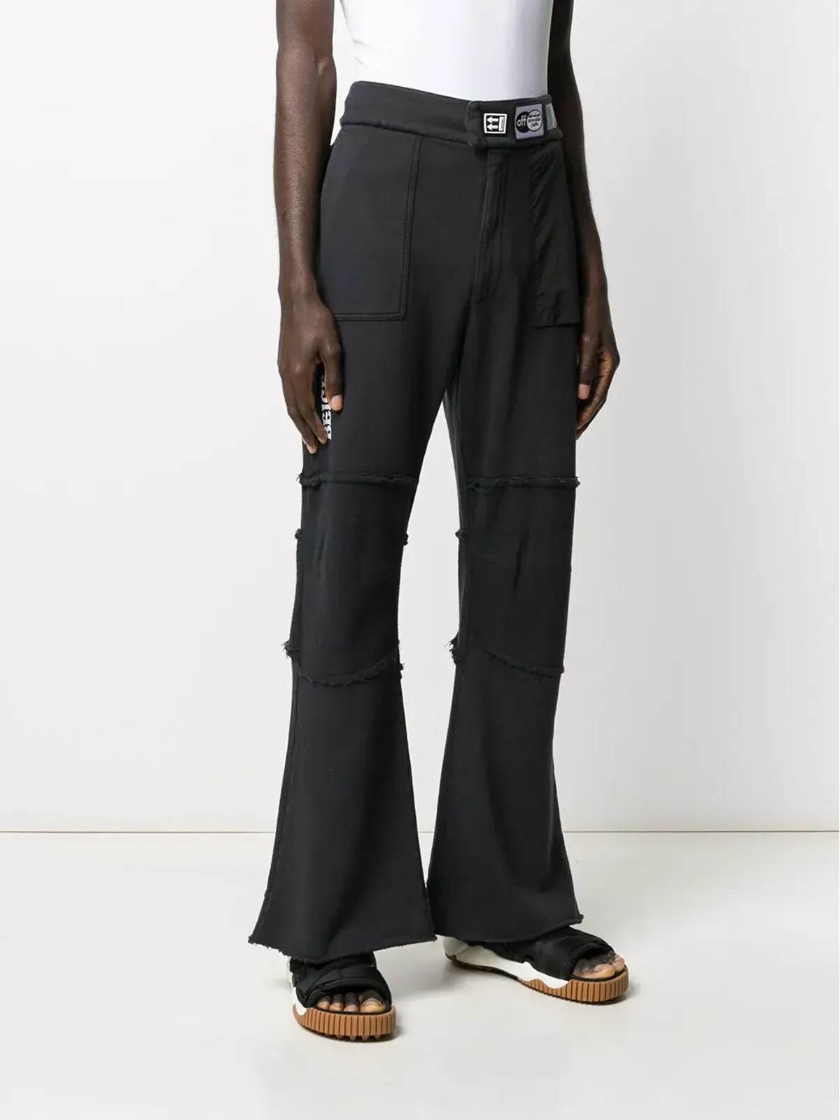 Off-White パラシュートパッチワーク トラックパンツ - 画像3