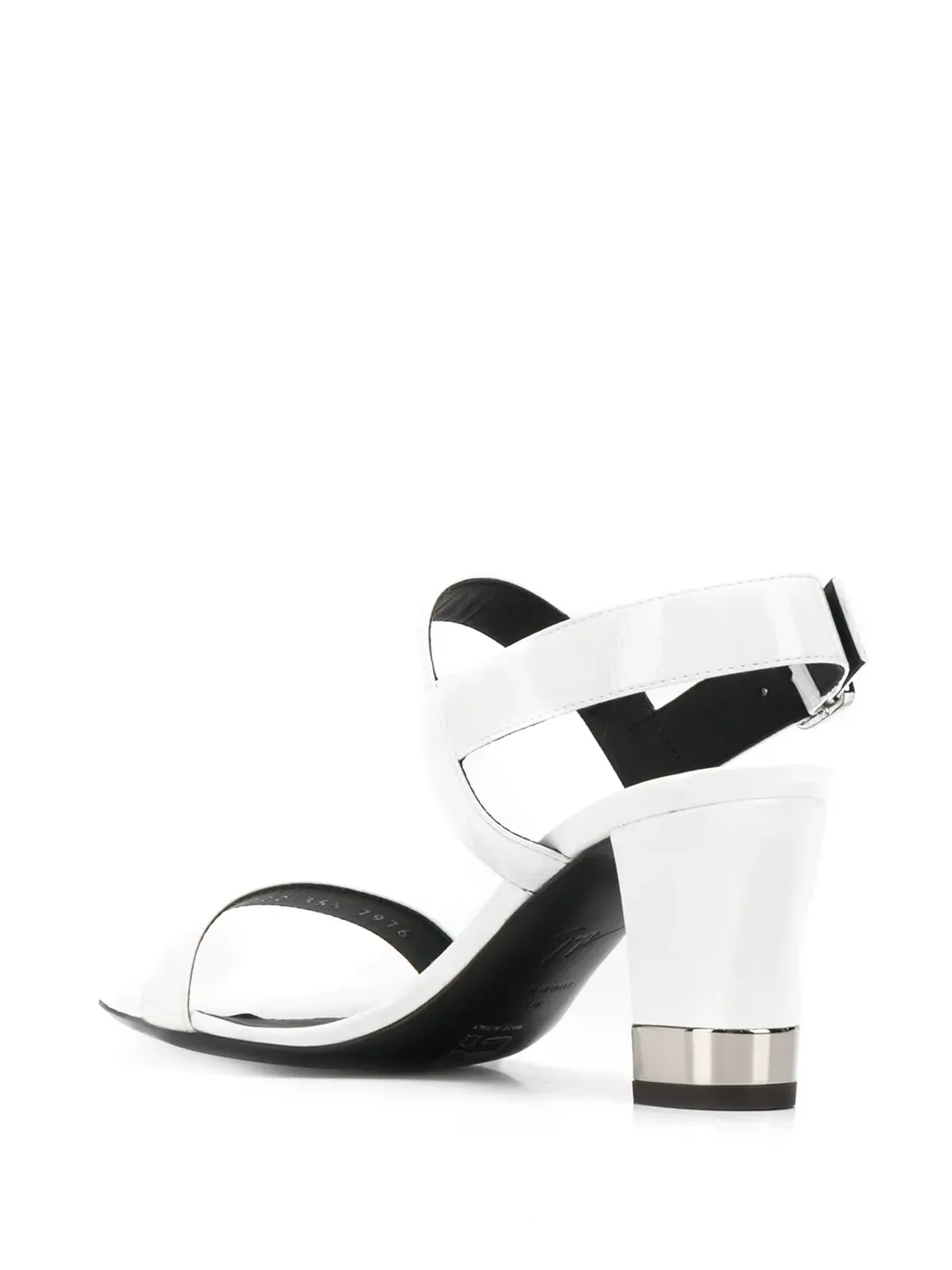 Giuseppe Zanotti メタリックヒールサンダル - White - 画像3