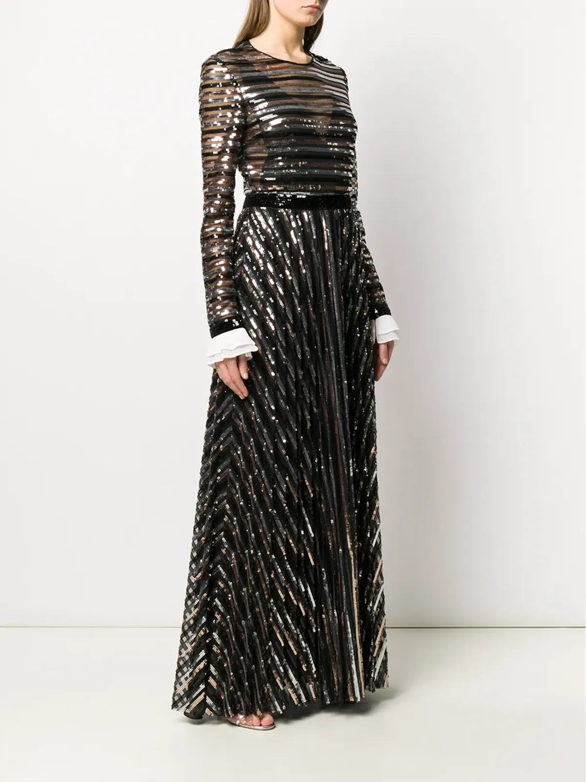 Philosophy Di Lorenzo Serafini スパンコール装飾イブニングドレス - 画像3