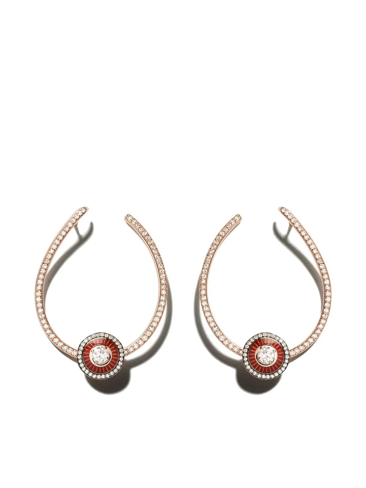 Selim Mouzannar ミナ ピアス 18K ローズゴールド ダイヤモンド ピンク - 画像1