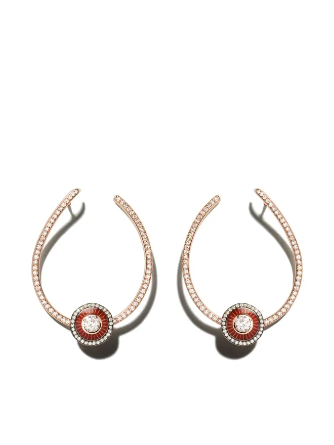 Selim Mouzannar Selim Mouzannar ミナ ピアス 18K ローズゴールド ダイヤモンド ピンクの商品画像