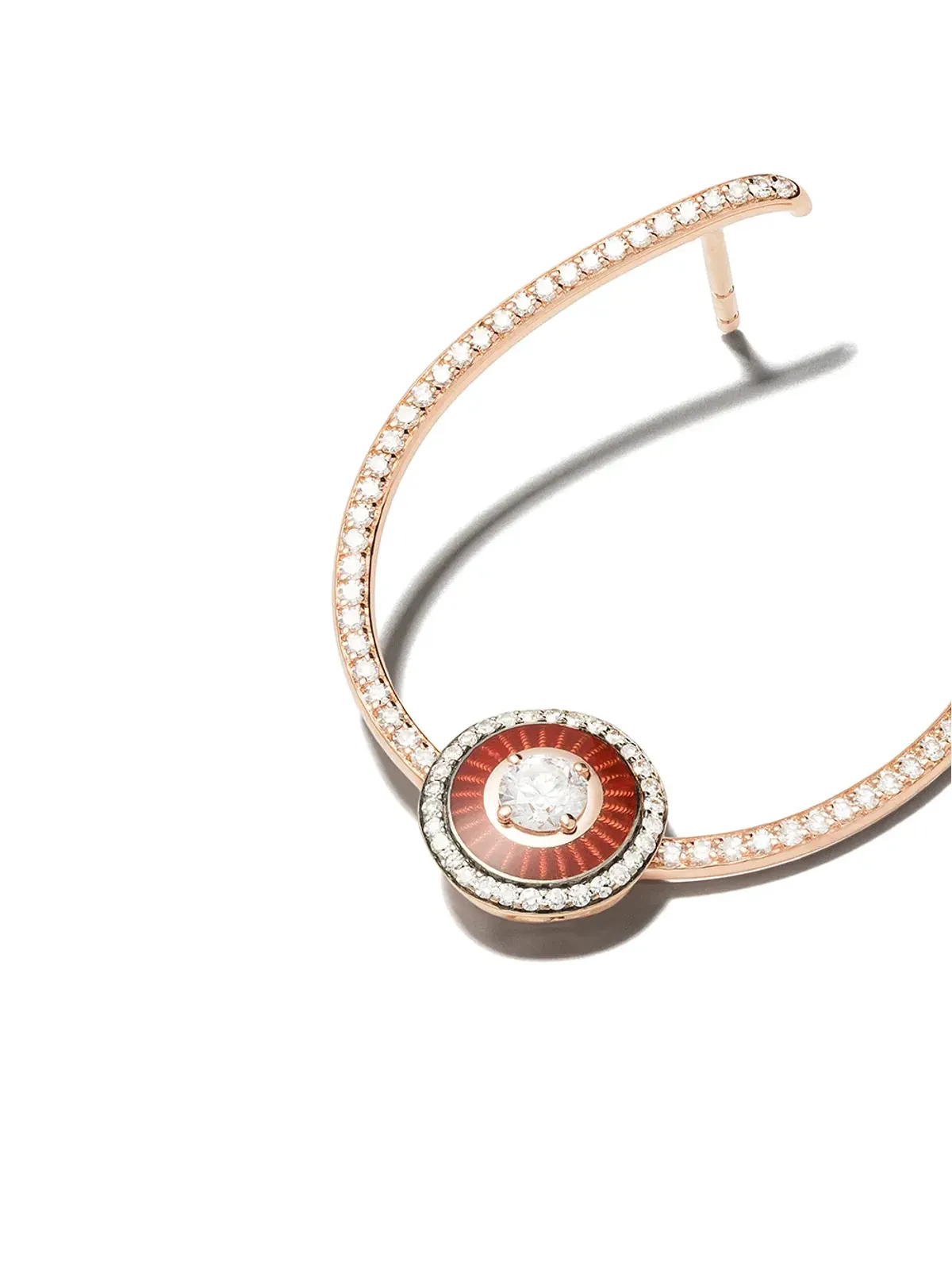 Selim Mouzannar ミナ ピアス 18K ローズゴールド ダイヤモンド ピンク - 画像3