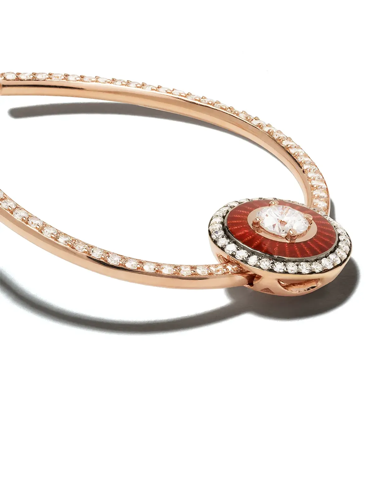 Selim Mouzannar ミナ ピアス 18K ローズゴールド ダイヤモンド ピンク - 画像4