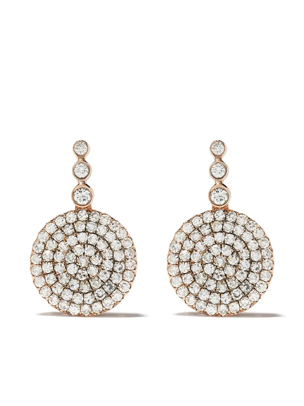 Selim Mouzannar Beirut ピアス 18K ローズゴールド ダイヤモンド ピンク - 画像1