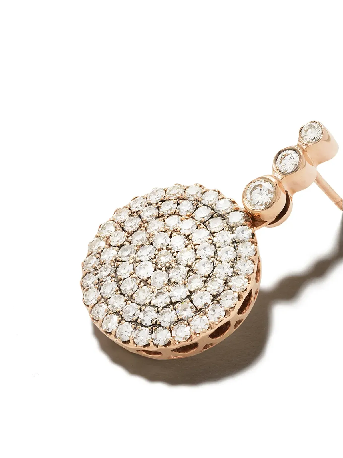 Selim Mouzannar Beirut ピアス 18K ローズゴールド ダイヤモンド ピンク - 画像3