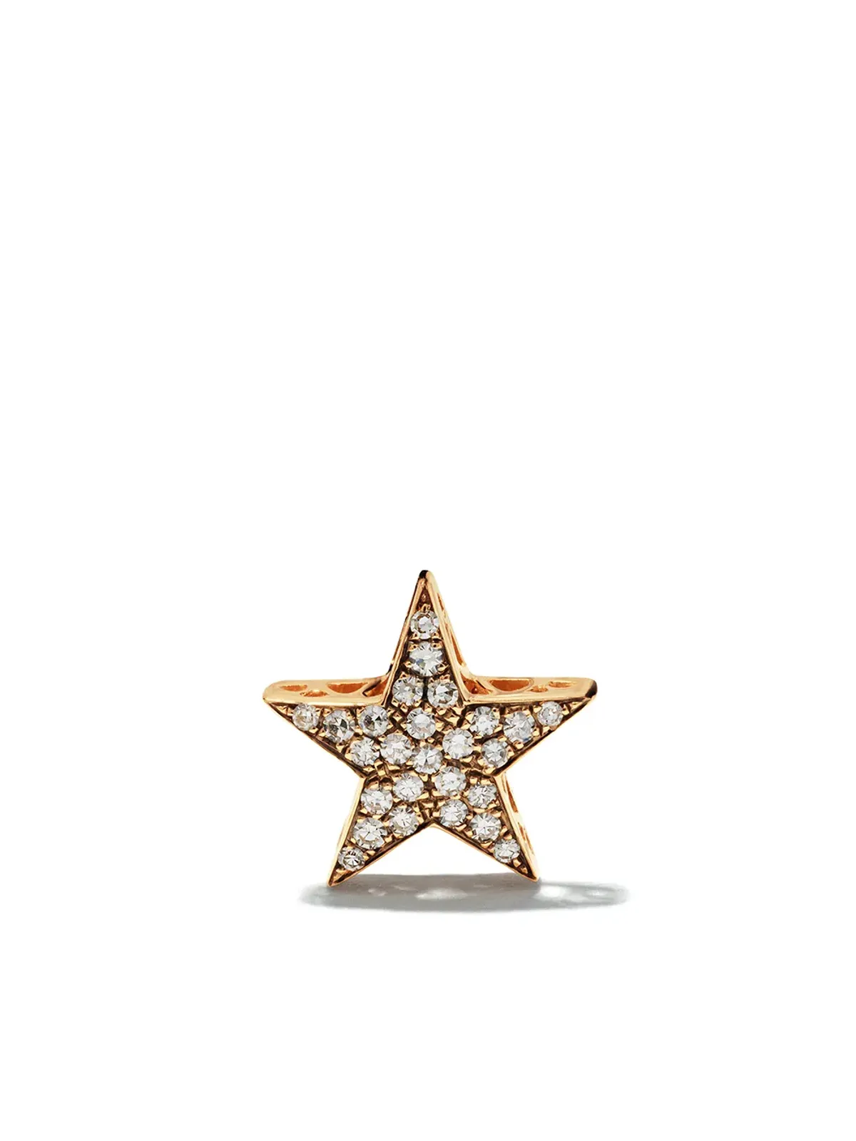 Selim Mouzannar ローズゴールド 18K ダイヤモンド スター 片耳ピアス - 画像1