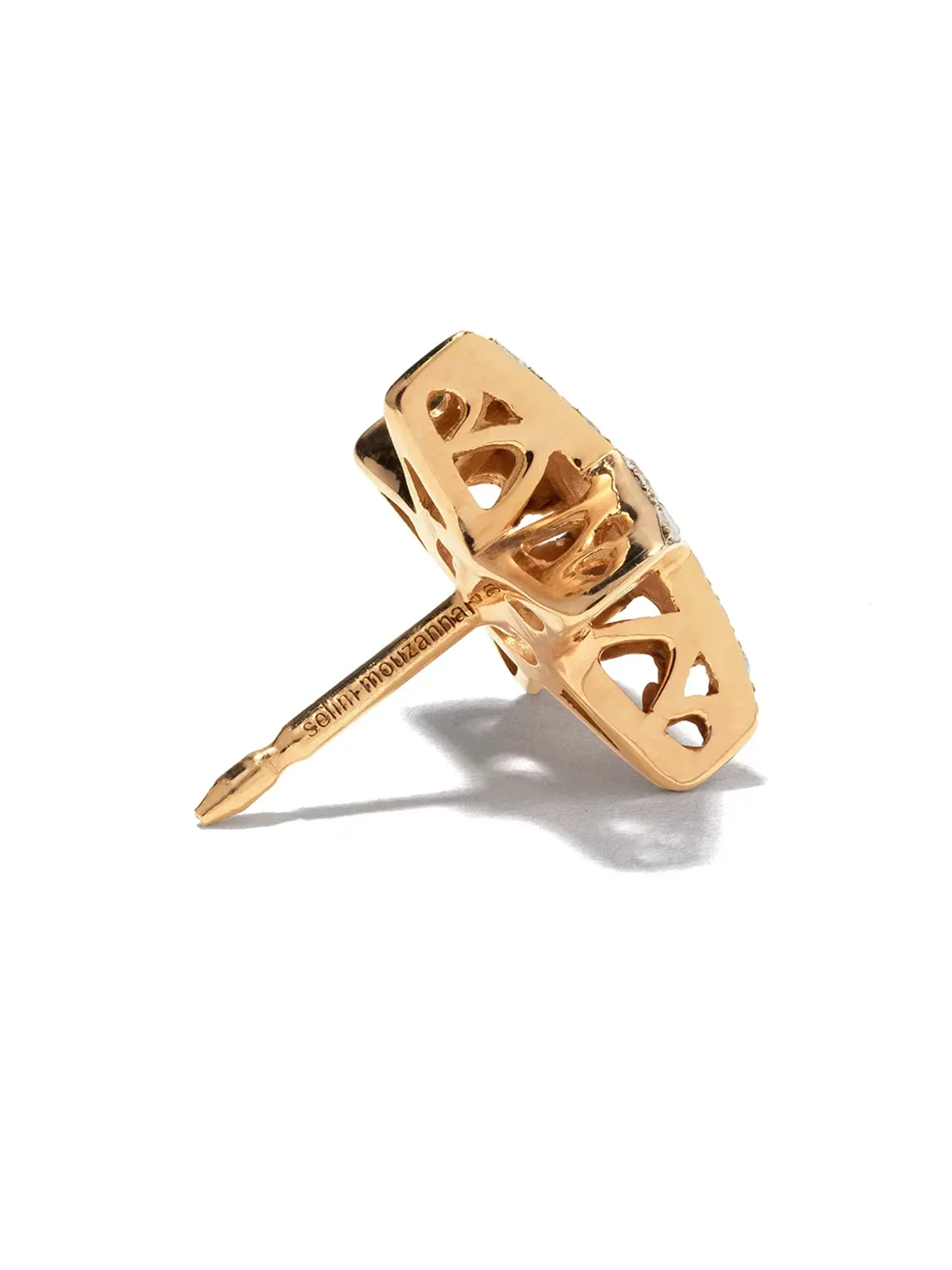 Selim Mouzannar ローズゴールド 18K ダイヤモンド スター 片耳ピアス - 画像4