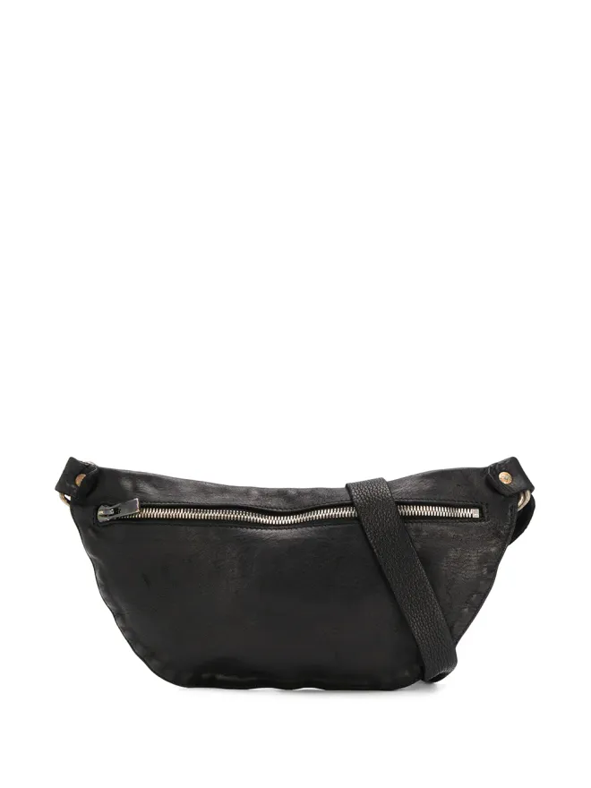 Guidi Guidi cracked-effect belt bag - Blackの商品画像
