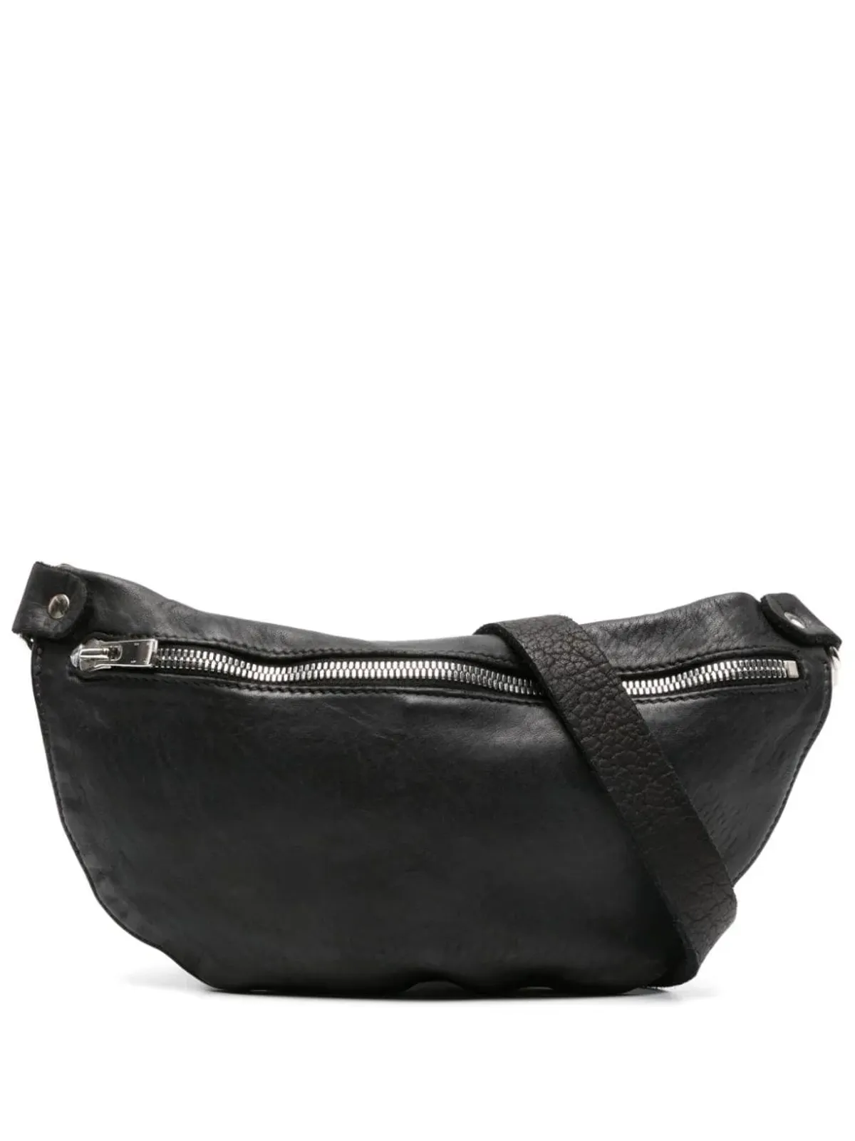 Guidi cracked-effect belt bag - Black - 画像2