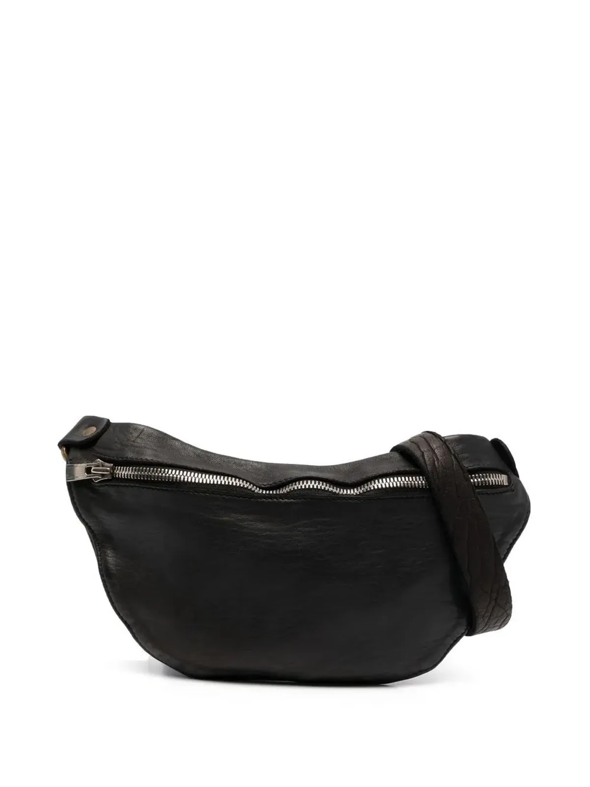 Guidi cracked-effect belt bag - Black - 画像3