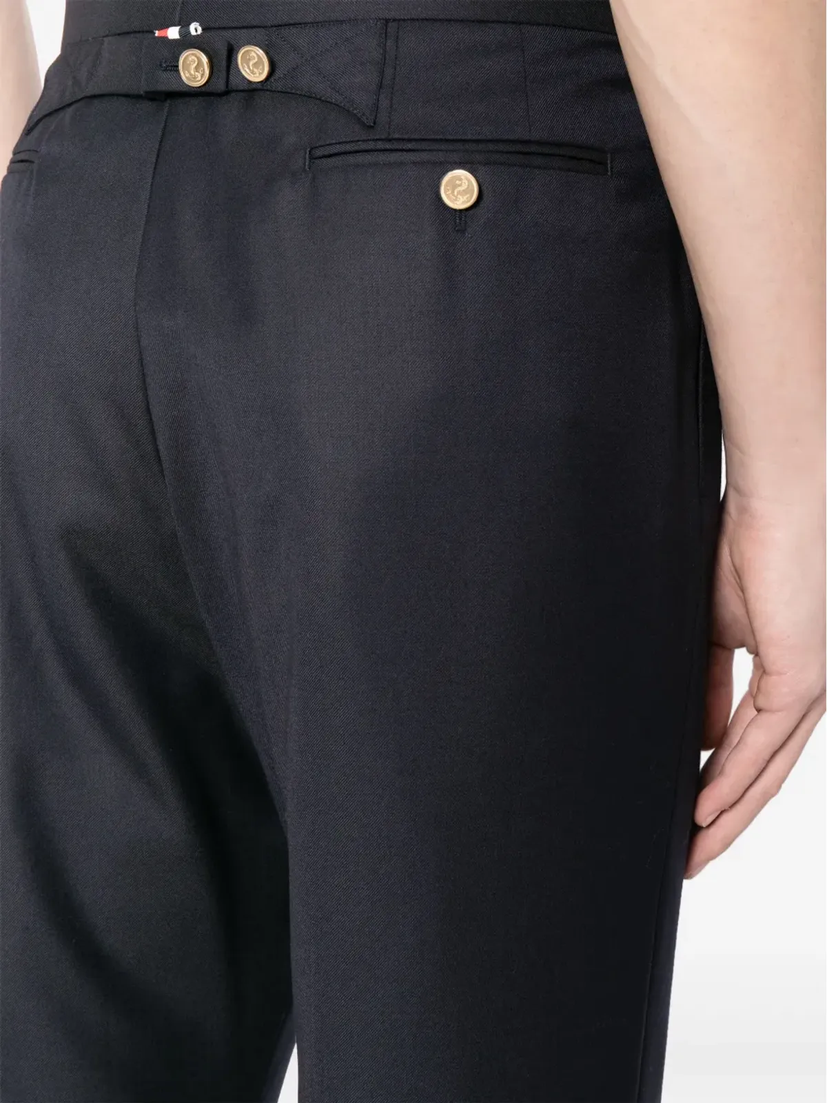 Thom Browne スーパ120sツイルパンツ ブルー - 画像5