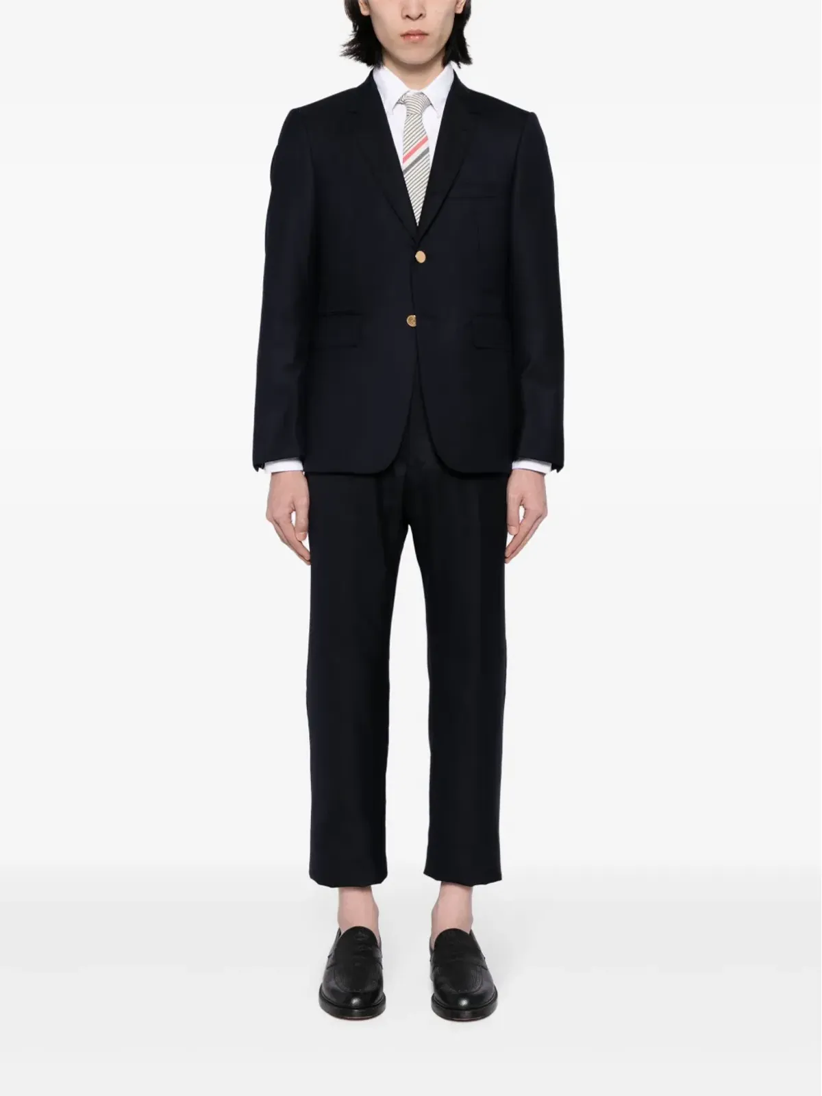 Thom Browne スーパ120sツイルパンツ ブルー - 画像2