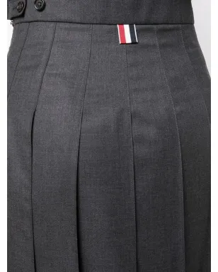 Thom Browne ダークグレー 膝下丈プリーツスカート - サムネイル5