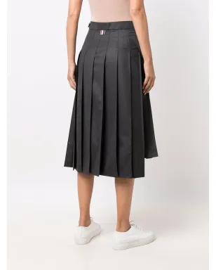 Thom Browne ダークグレー 膝下丈プリーツスカート - サムネイル4