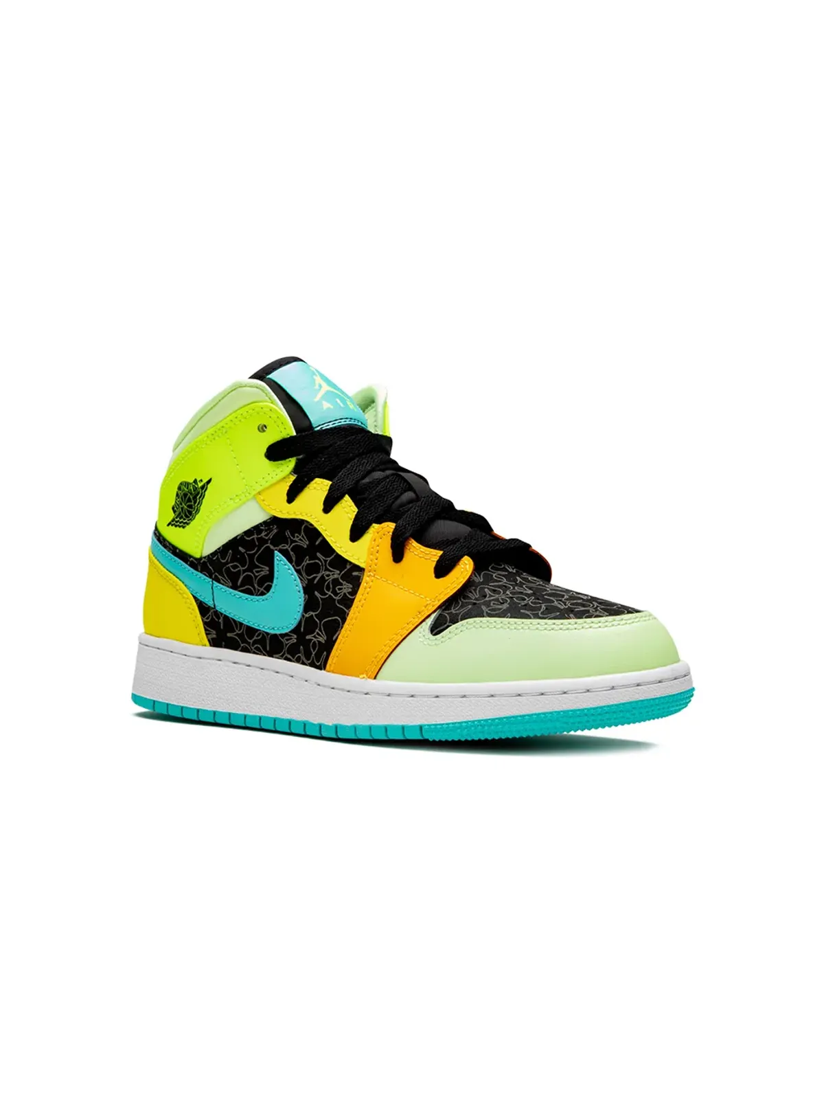 Jordan Kids エアジョーダン 1 ミッド SE “Four Leaf Clover” スニーカー - 画像1