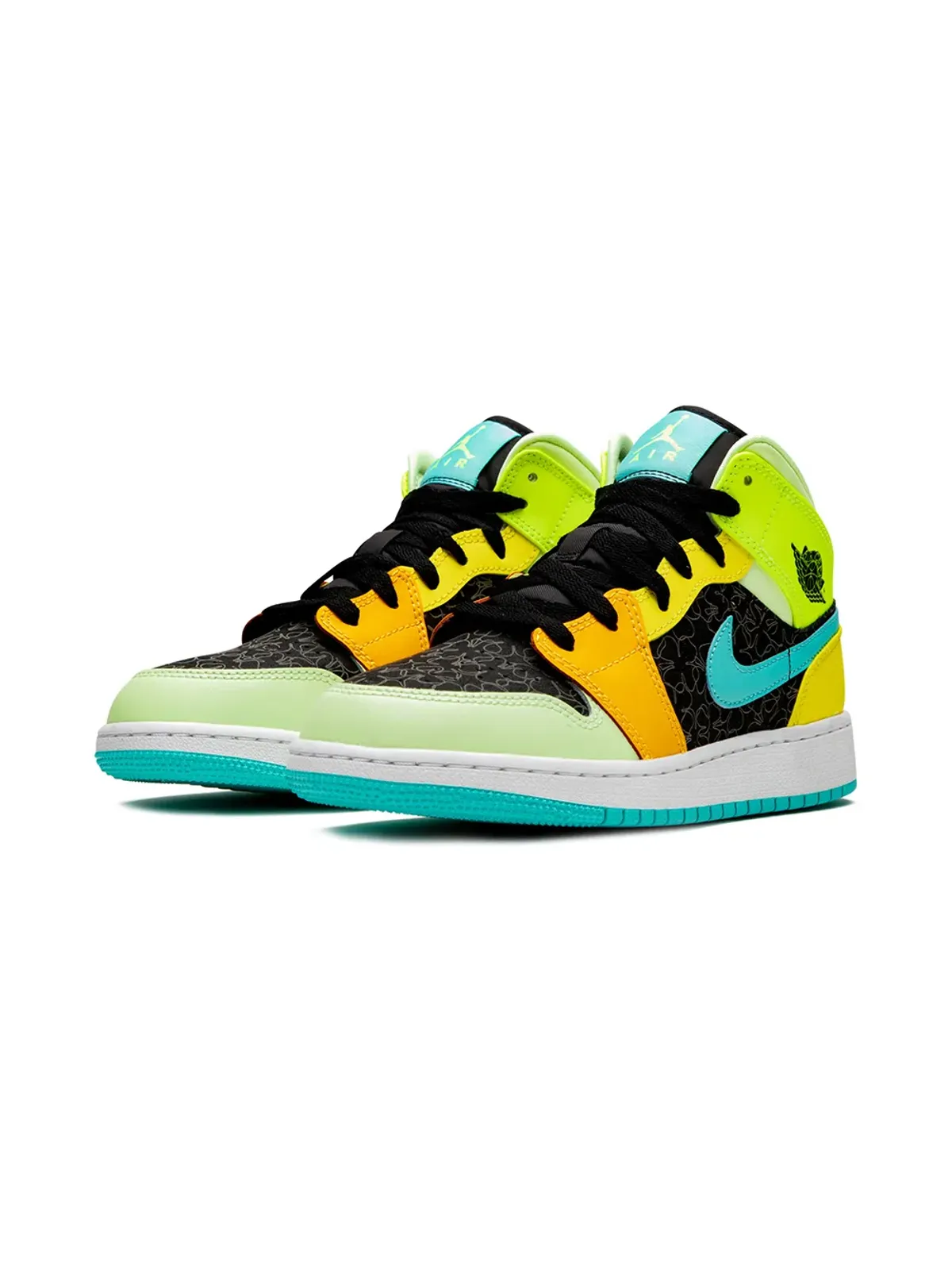 Jordan Kids エアジョーダン 1 ミッド SE “Four Leaf Clover” スニーカー - 画像2