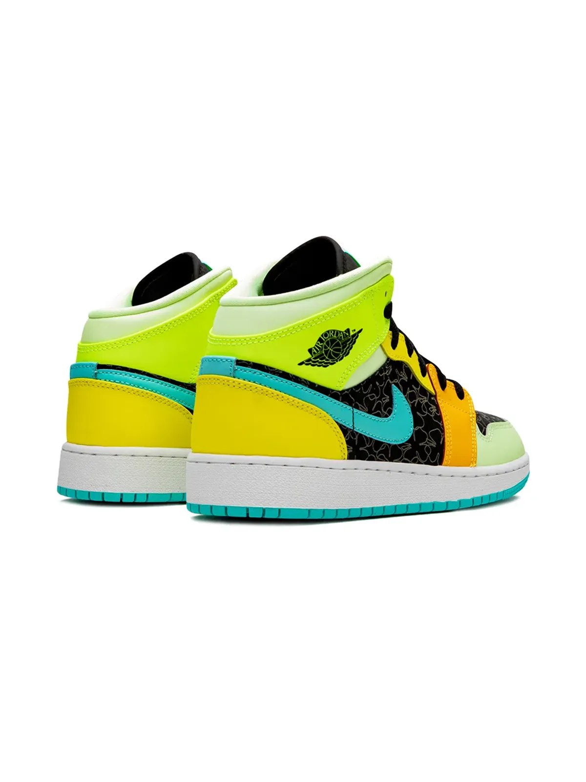 Jordan Kids エアジョーダン 1 ミッド SE “Four Leaf Clover” スニーカー - 画像3