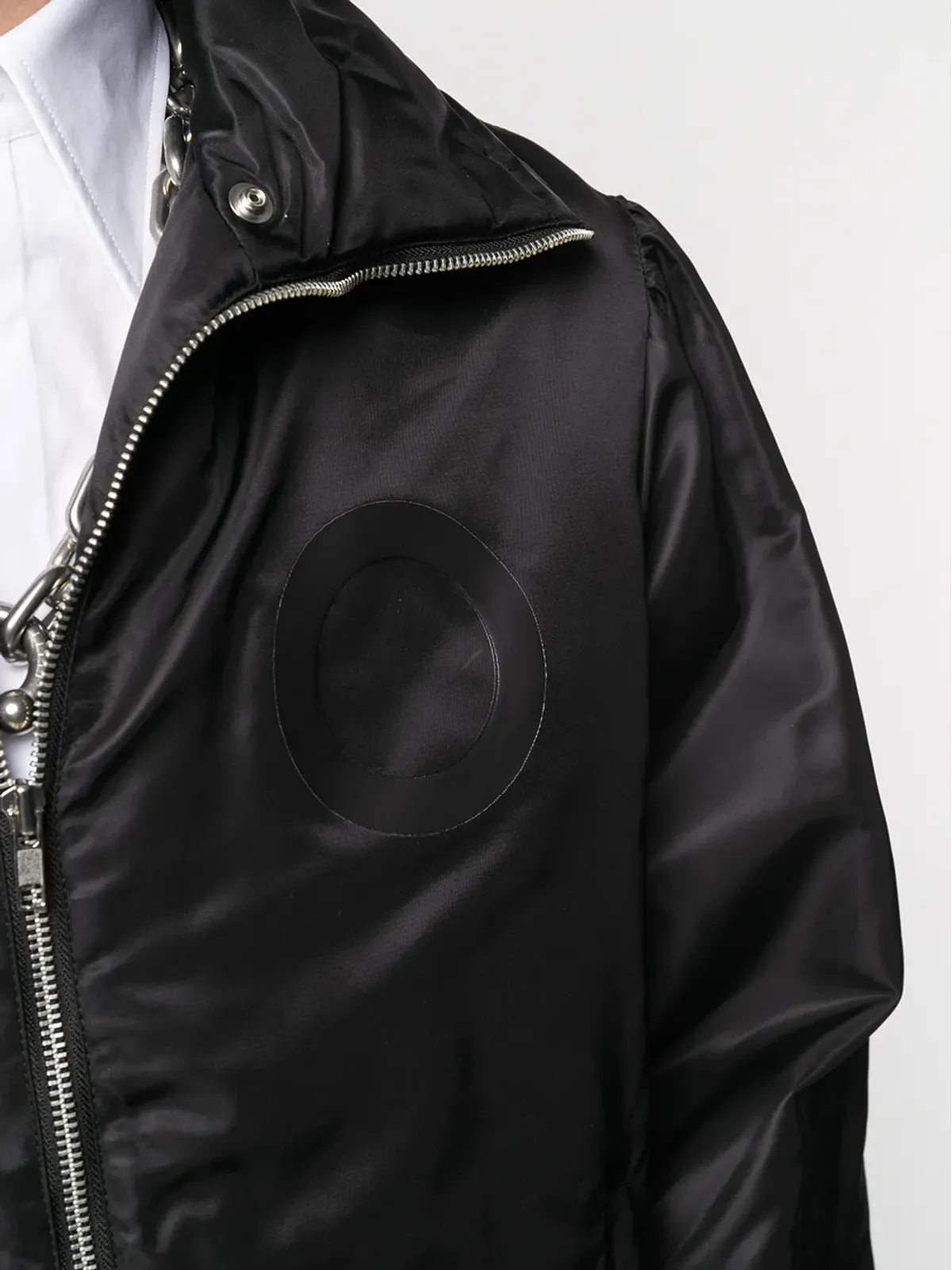 Random Identities wide collar padded jacket - Black - 画像5