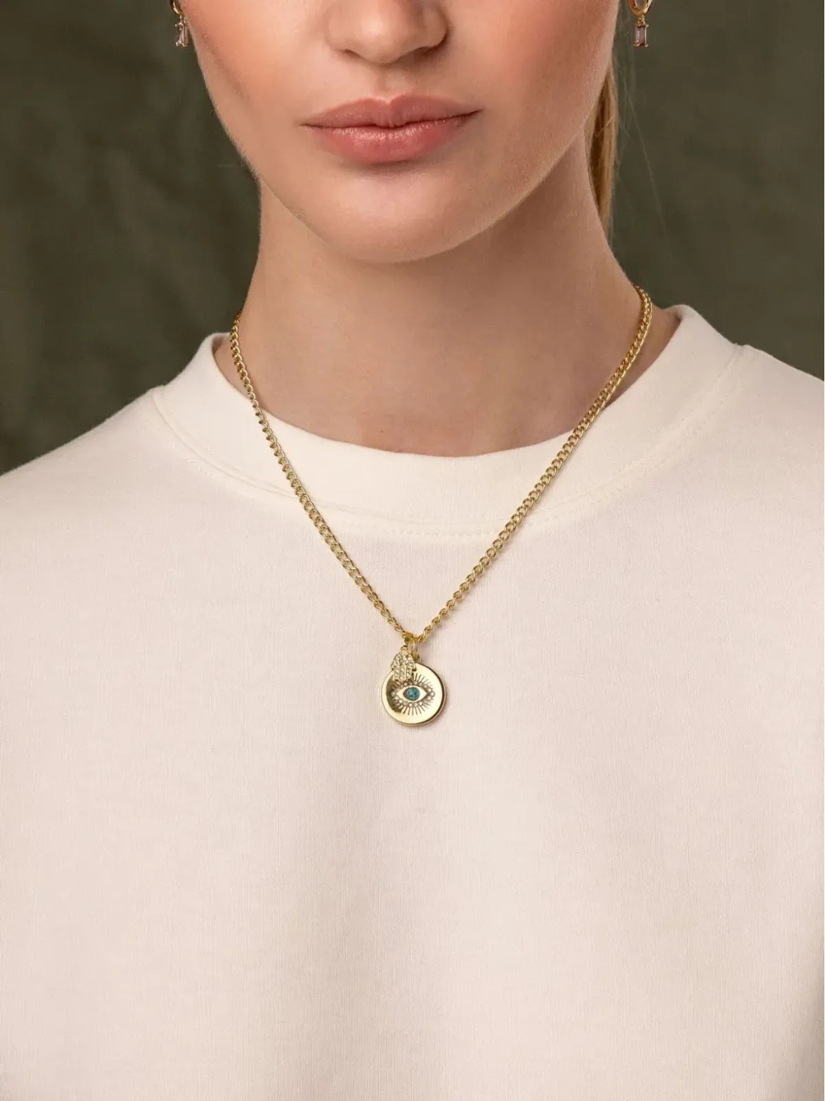 Nialaya Jewelry スカイフォール・イービルアイ ペンダントネックレス - 画像4