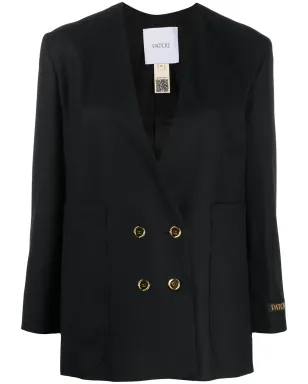 Patou ノーカラーダブルブレストブレザー - サムネイル1