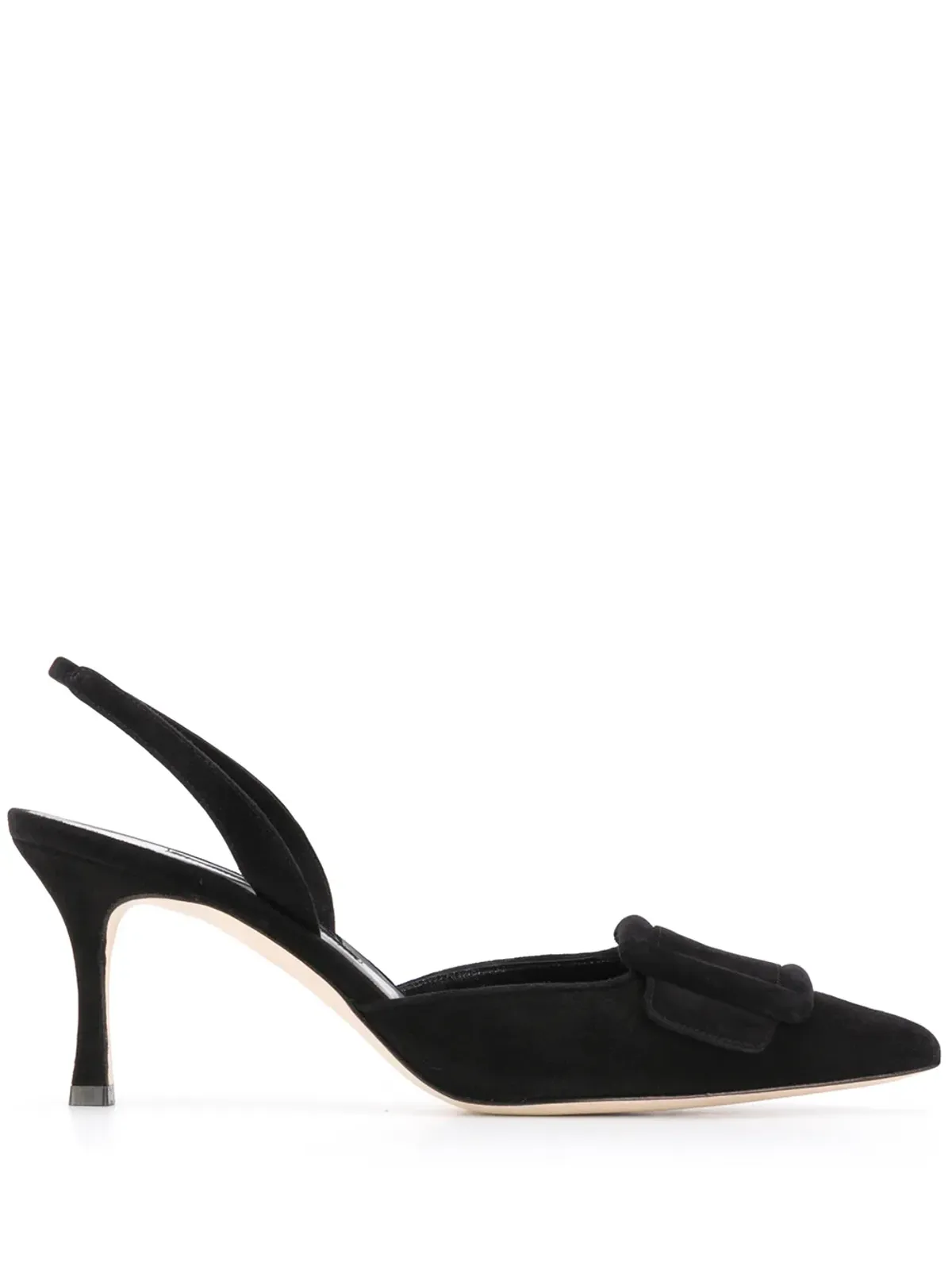 Manolo Blahnik Maysli バックルフロントパンプス ブラック - 画像1