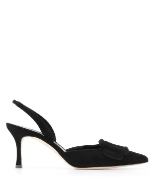 Manolo Blahnik Maysli バックルフロントパンプス ブラック - サムネイル1