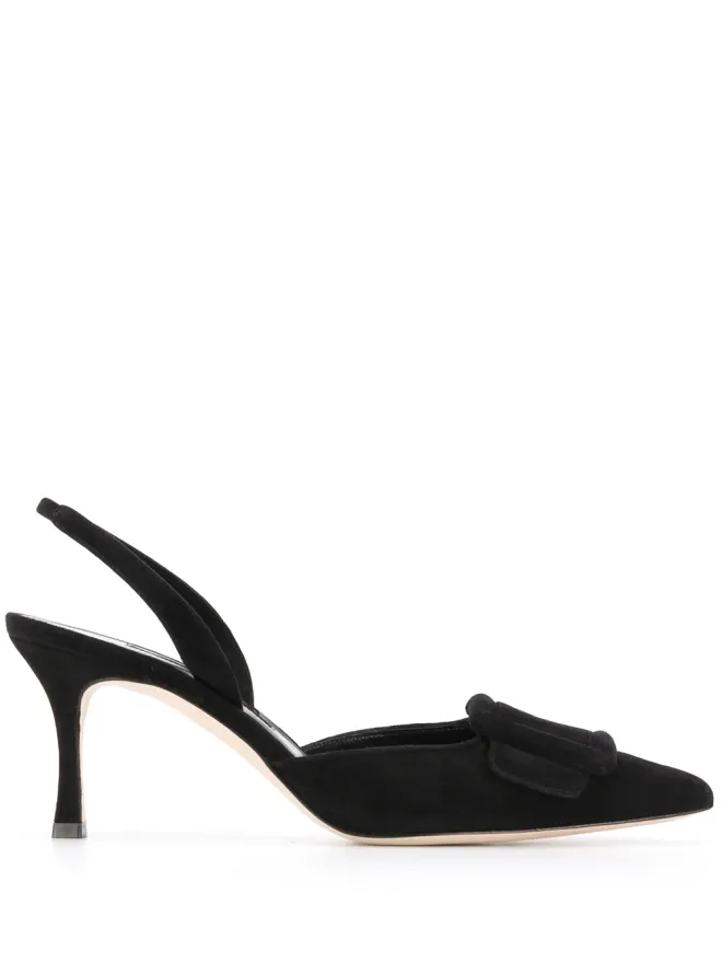 Manolo Blahnik Manolo Blahnik Maysli バックルフロントパンプス ブラックの商品画像