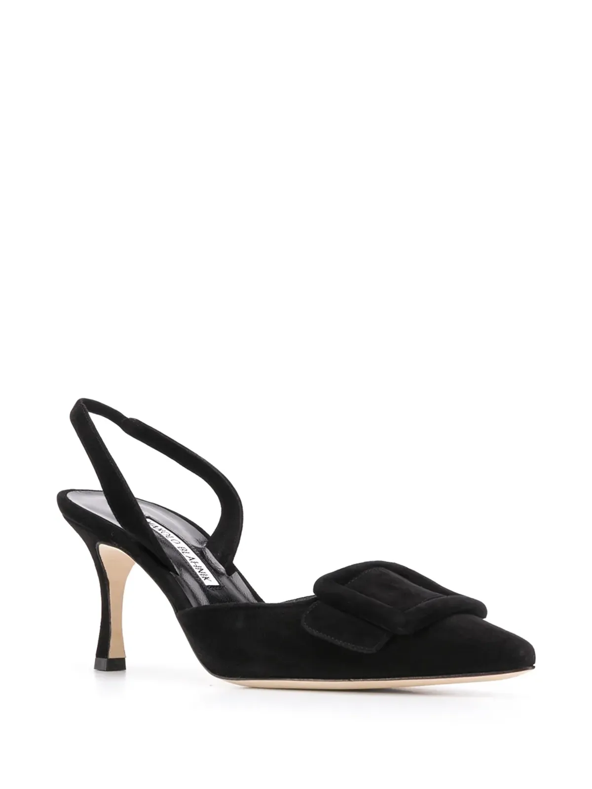 Manolo Blahnik Maysli バックルフロントパンプス ブラック - 画像2