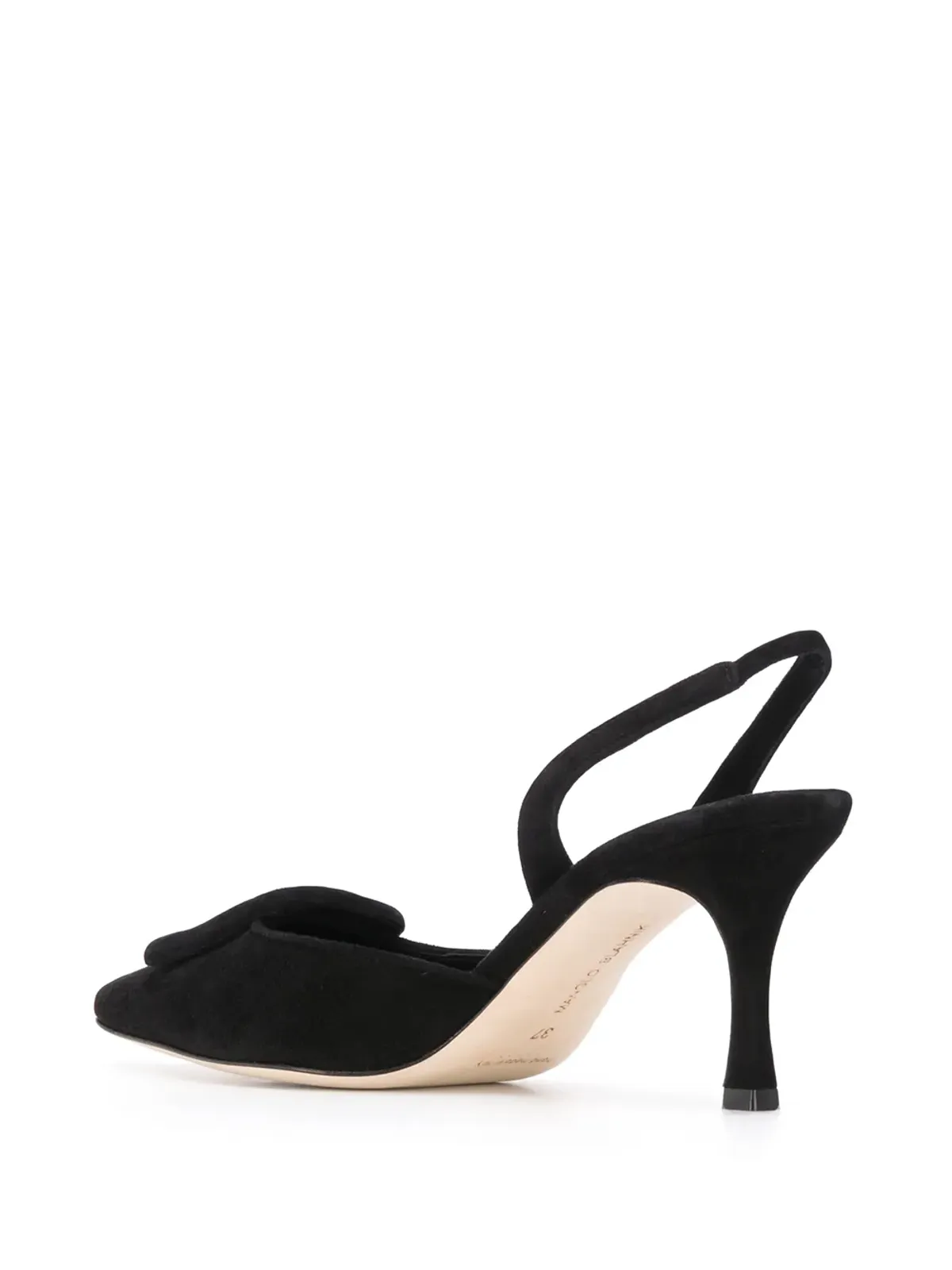 Manolo Blahnik Maysli バックルフロントパンプス ブラック - 画像3