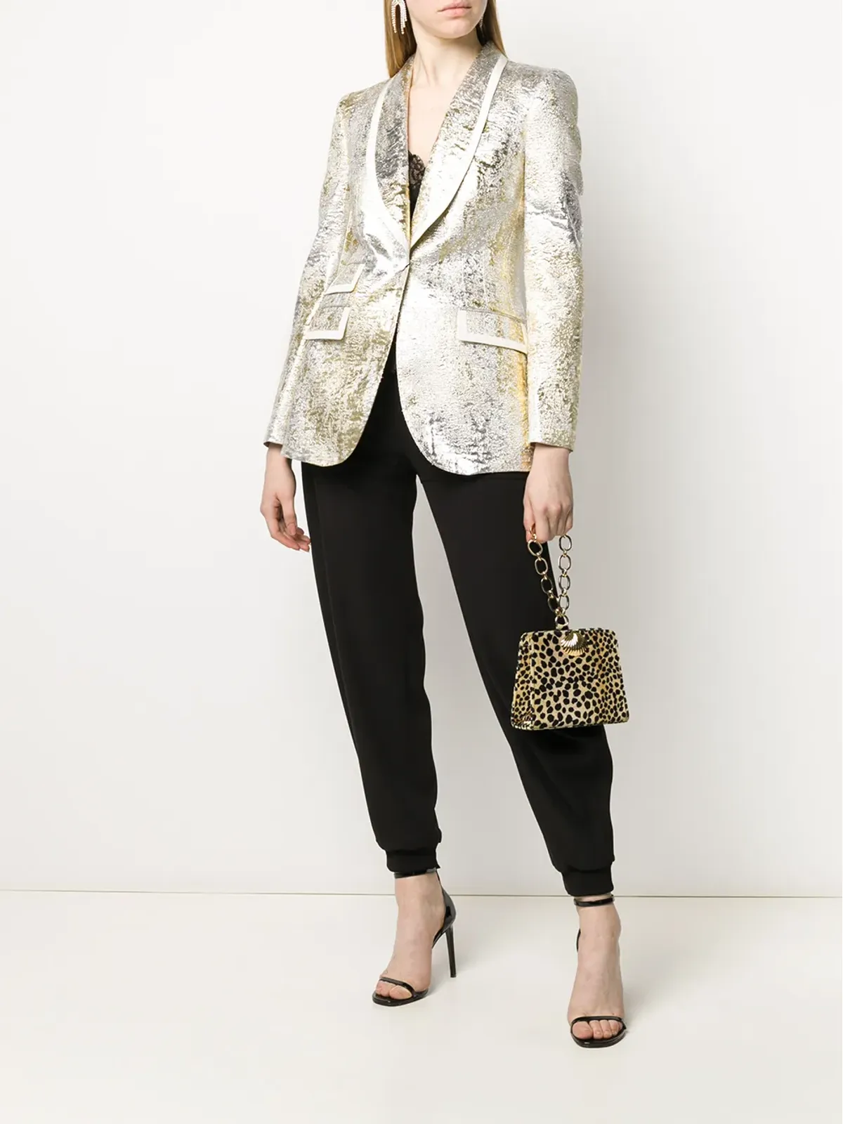 Dolce & Gabbana メタリック テクスチャード ブレザー - ゴールド - 画像2