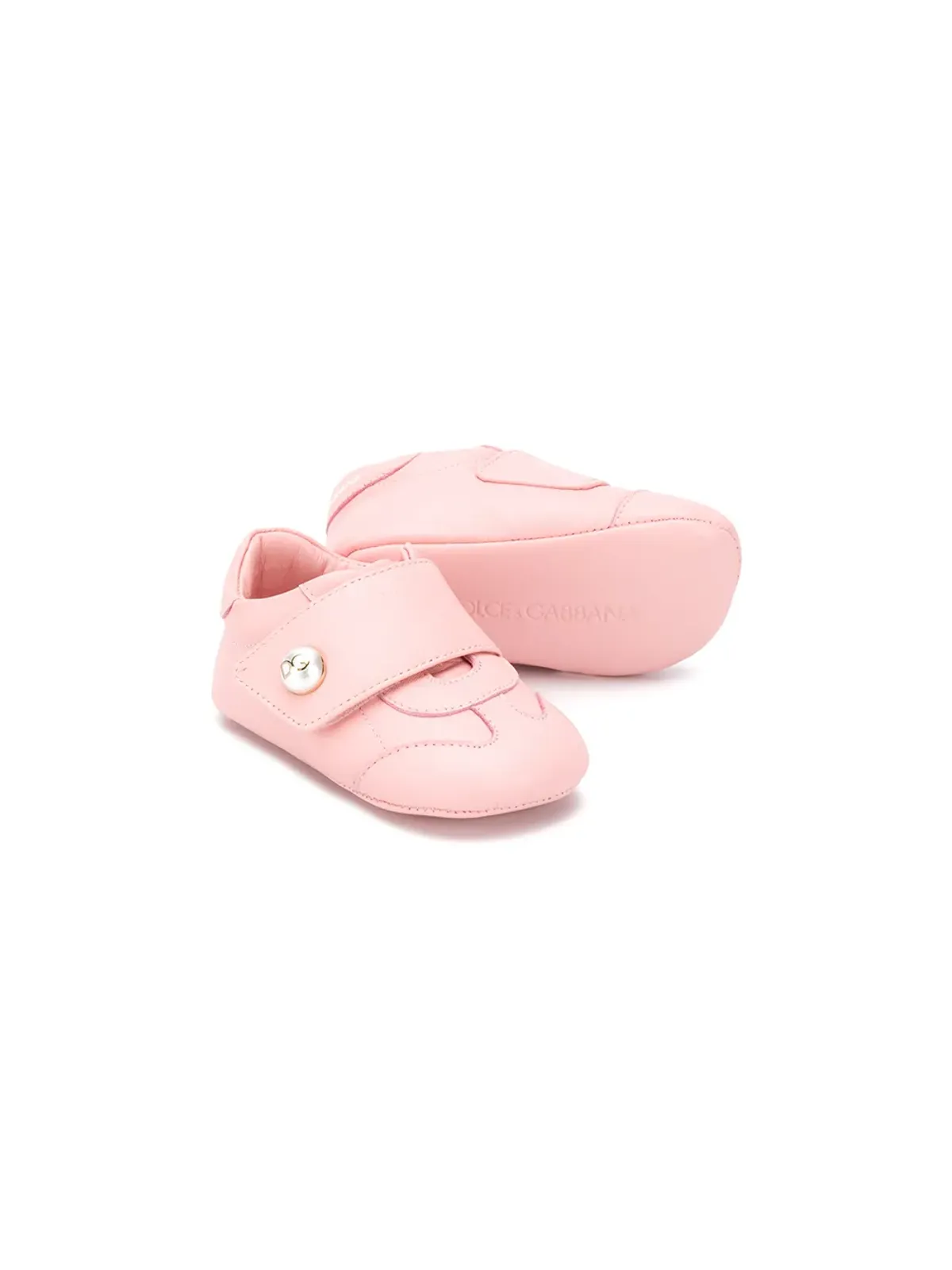 Dolce & Gabbana Kids DGロゴ パールスニーカー - ピンク - 画像2