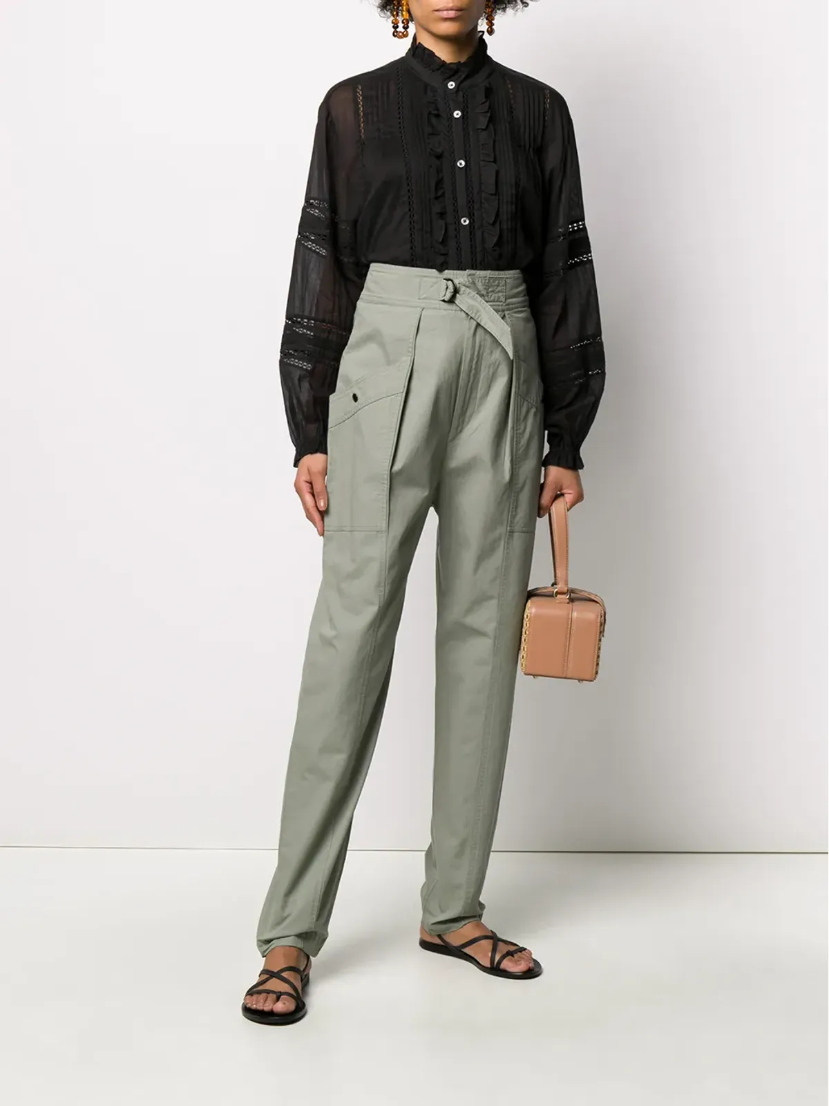 MARANT ÉTOILE ハイウエスト テーパードパンツ - 画像2