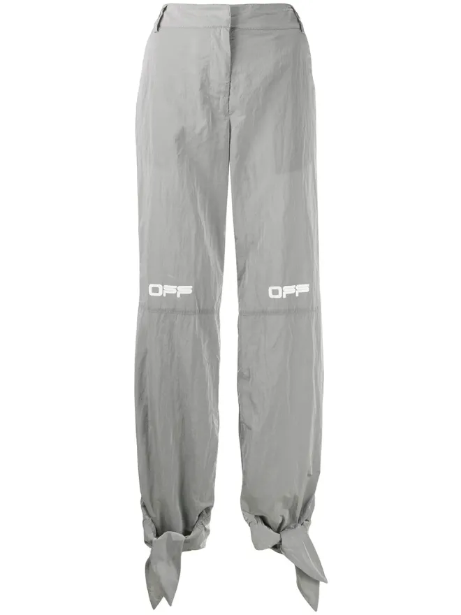 OFF-WHITE Off-White プリントロゴ タイカフスパンツの商品画像