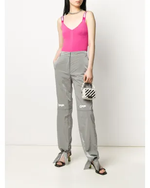 Off-White プリントロゴ タイカフスパンツ - サムネイル2