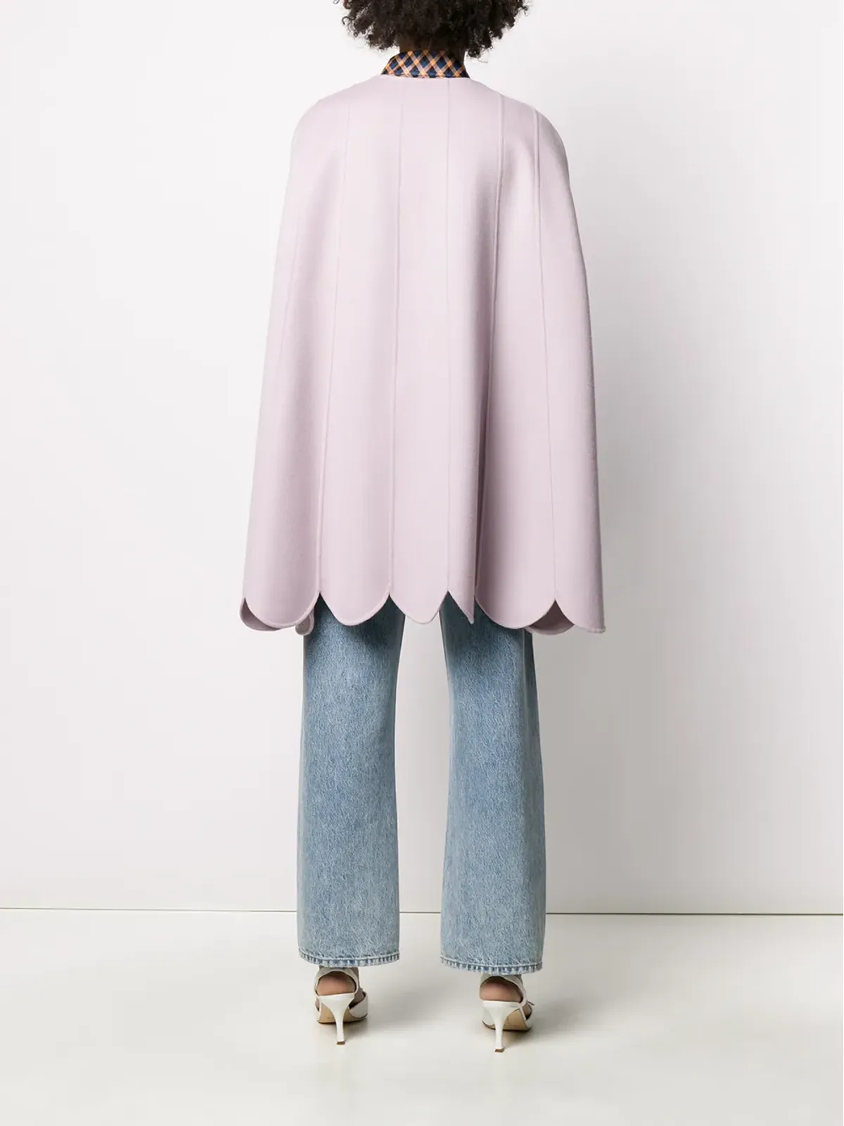 Valentino Garavani スカラップヘム ケープ - 画像4