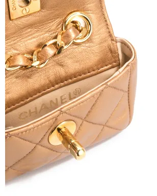 CHANEL Pre-Owned 1992 ミニ ダイヤモンド キルト トート - ブラウン - サムネイル5