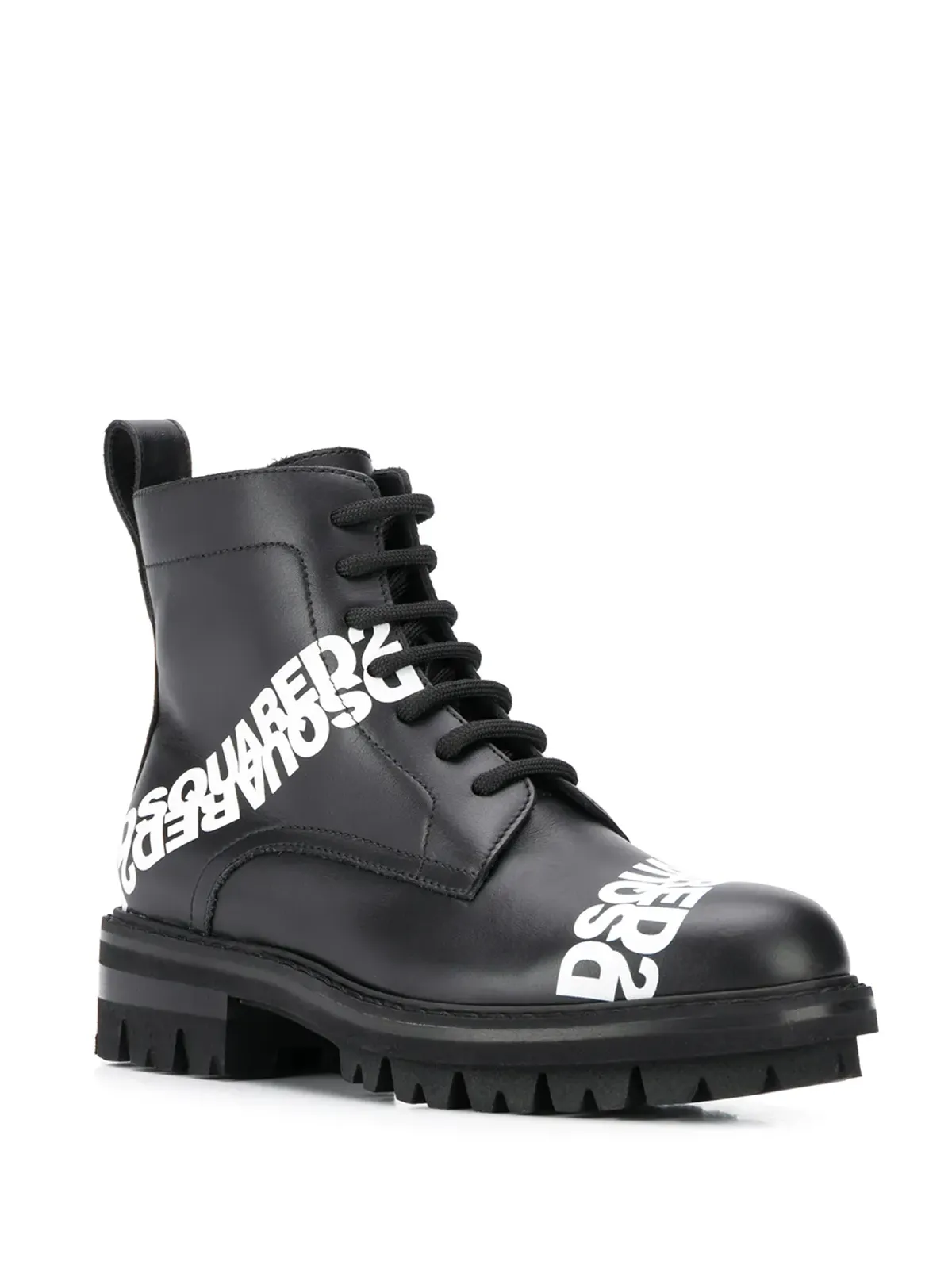 DSQUARED2 ロゴプリント レースアップ ブーツ - ブラック - 画像2