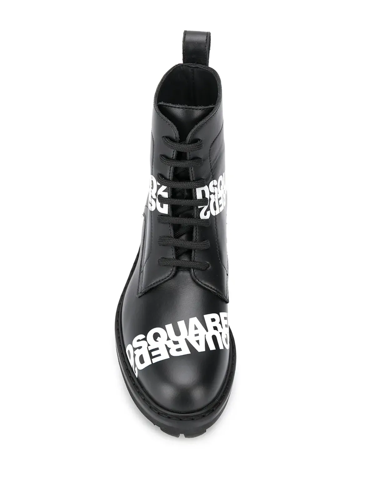 DSQUARED2 ロゴプリント レースアップ ブーツ - ブラック - 画像4