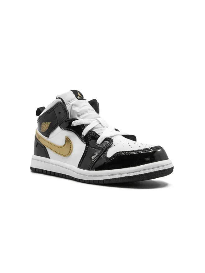Jordan Kids Jordan Kids Air Jordan 1 Mid SE ブラック/ゴールド スニーカーの商品画像