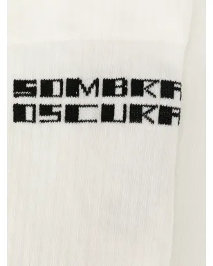 Rick Owens DRKSHDW 刺繍入りアンクルソックス - ホワイト - サムネイル2