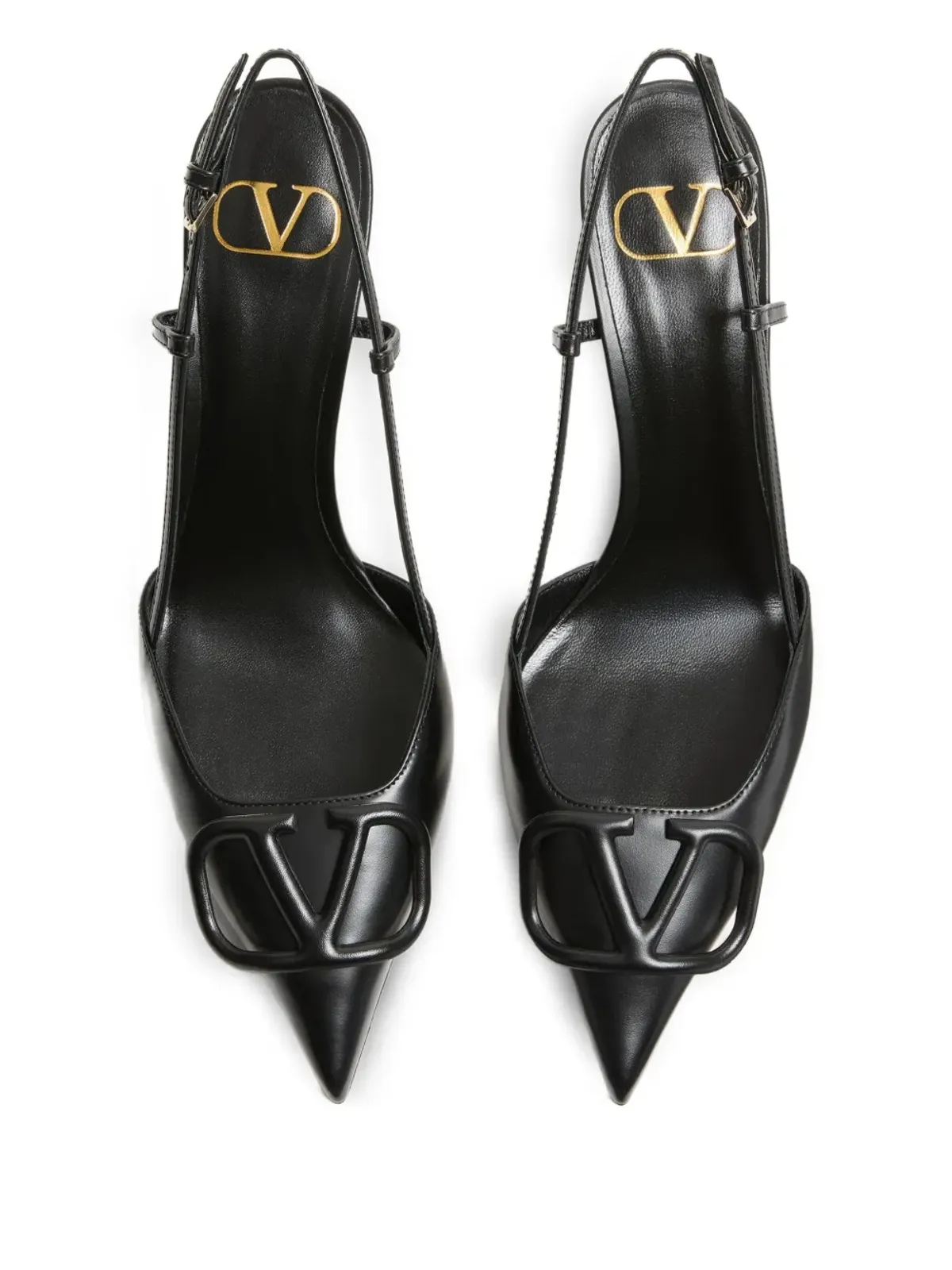 Valentino Garavani 80mm VLogo Signature スリングバックパンプス - 画像3