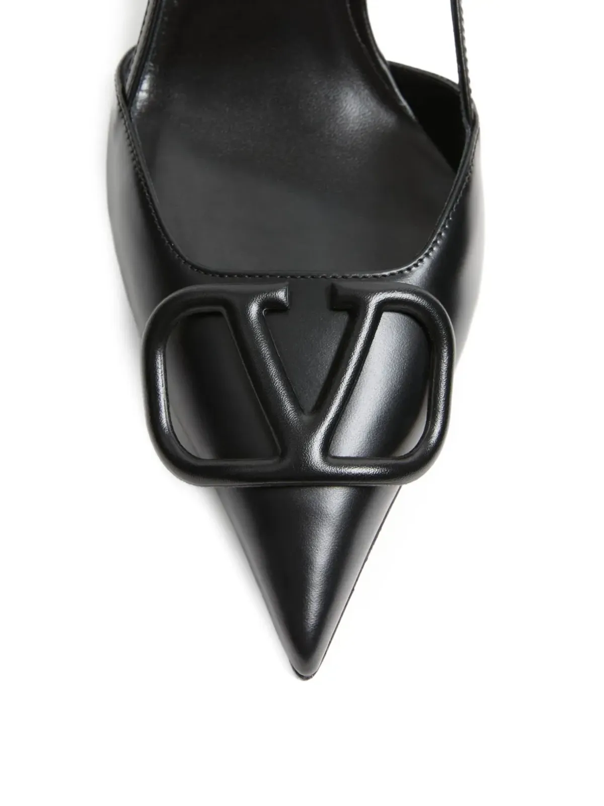 Valentino Garavani 80mm VLogo Signature スリングバックパンプス - 画像4