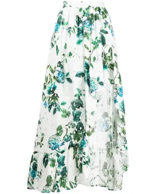 Blumarine アシンメトリック フリル花柄プリントスカート - サムネイル1