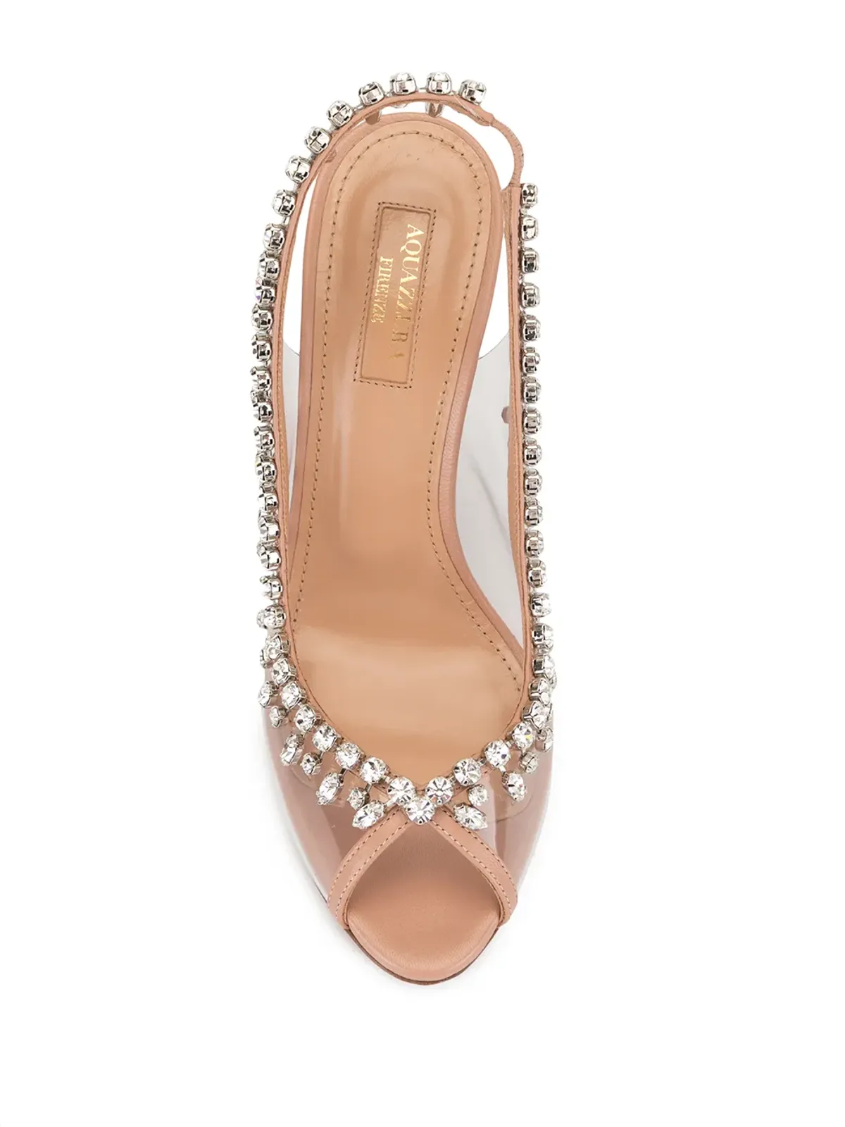 Aquazzura Temptation crystal-embellished pumps - Neutrals - 画像4