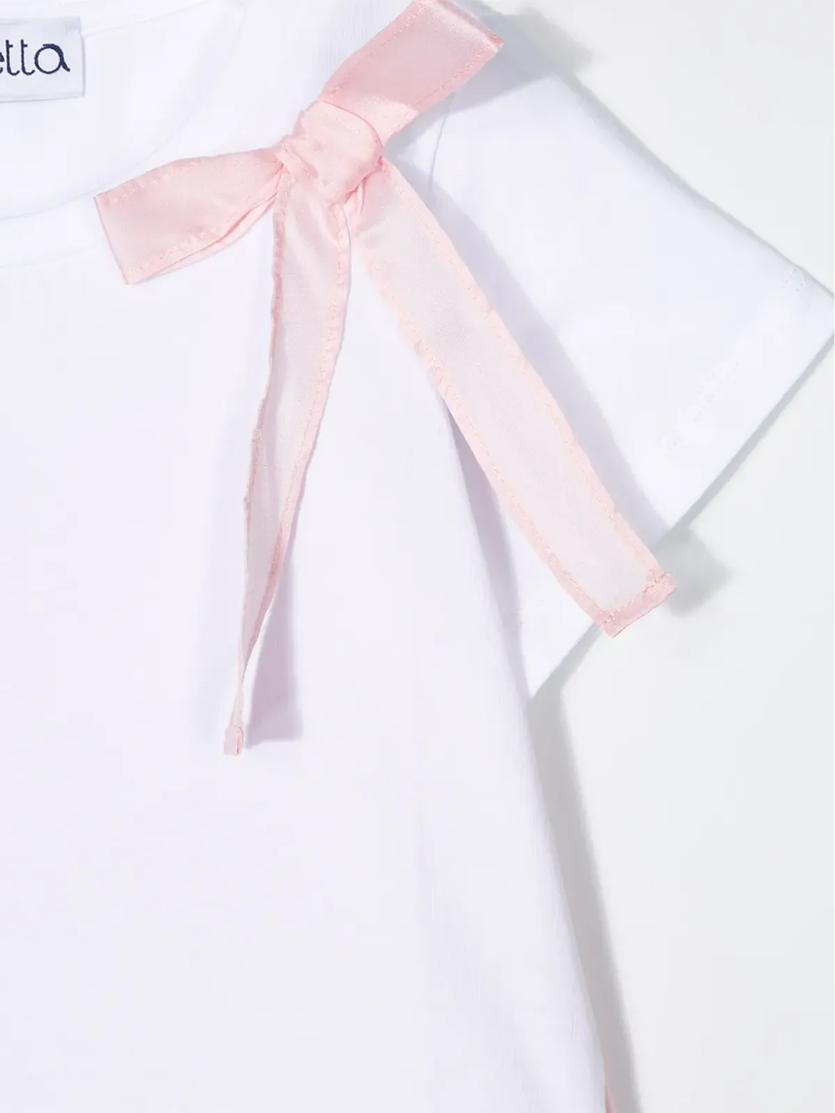 Simonetta リボンディテール半袖Tシャツ - 画像3