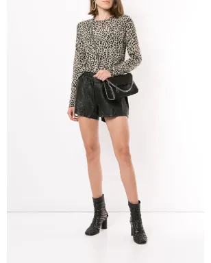 Zadig&Voltaire ラムレザー ハイライズ シワ加工ショーツ - サムネイル2